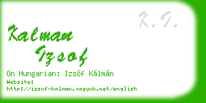 kalman izsof business card