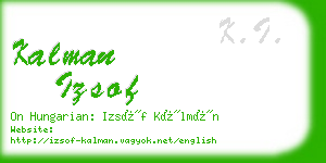 kalman izsof business card